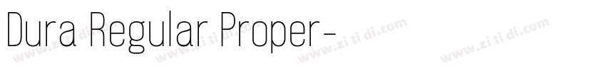 Dura Regular Proper字体转换